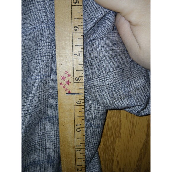Talbots 2 Button Blazer Jacket Womens 12 Gray Wool Blend Fabric Woven In Italy - Picture 8 of 15